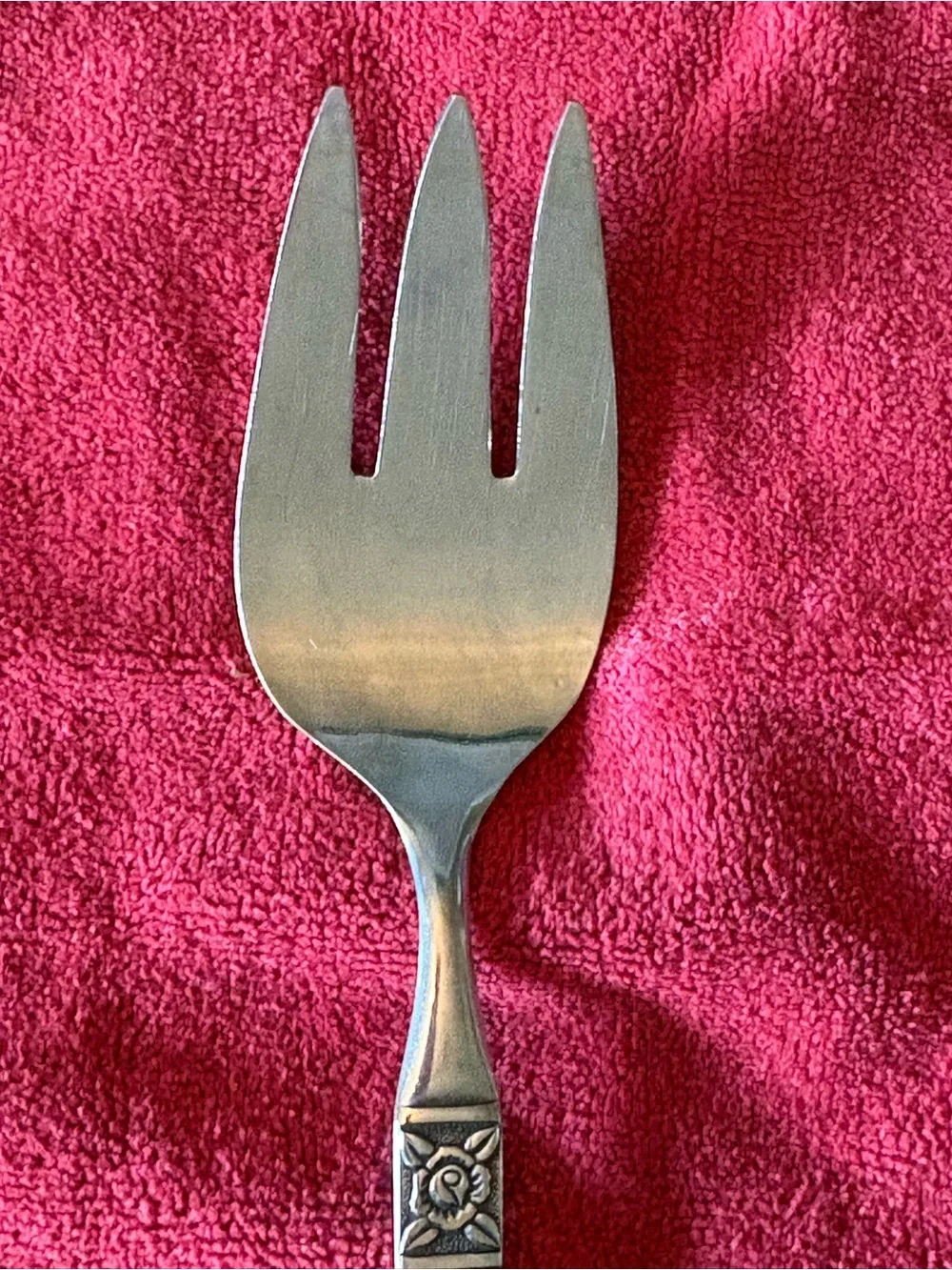 Ginkgo Danesland Rose Stainless Steel Serving Spoon, Fork and Pie Server Vintage